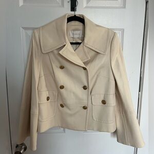 Zimmermann Cream Cropped Pea Coat